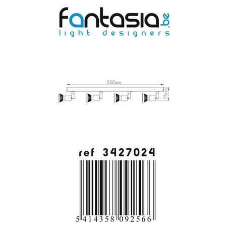 Fantasia Robus Spot Geborsteld Staal 4x