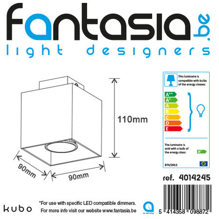 Fantasia Kubo Design Spot Zwart 1x