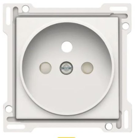 NIKO Afdekplaat voor Stopcontact met Penaarde, Inbouwdiepte 21mm, Wit