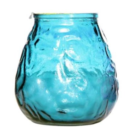 COSY & TRENDY Kaars in Glas Ct Lowboy Turquoise D10xH10.5cm