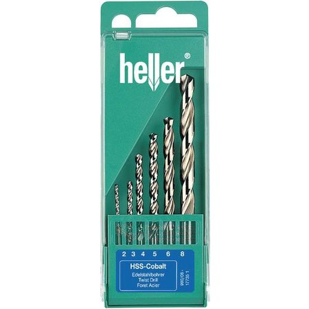Heller Metaal-spiraalboren HSS-Cobalt Set van 6