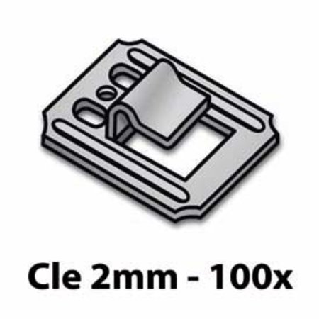 HDM 100x Montageclips CLE 2mm + Nagels