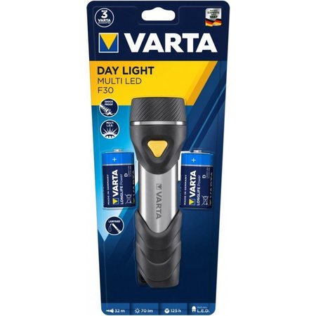 VARTA Day Light Multi LED F30 Zaklamp Zwart, Zilver, Geel