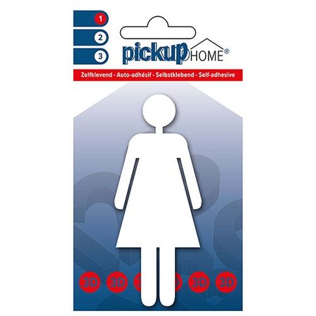 Pickup 3D Home Picto Frame Vrouw Wit