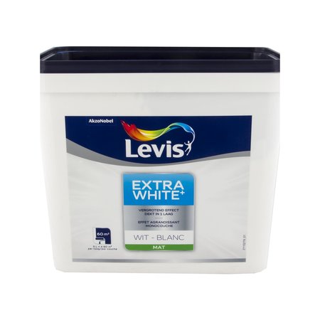 Levis Extra White+ Mat Wit 5L