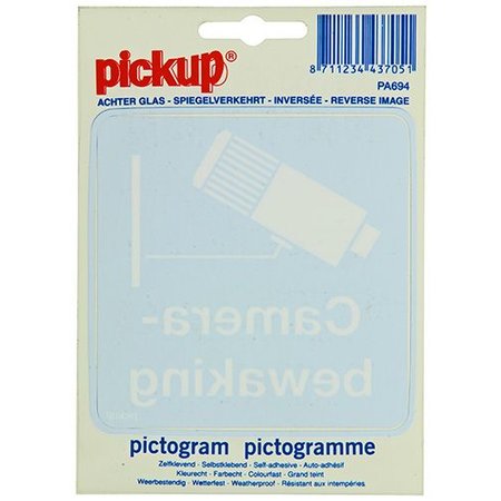 Pickup Pictogram Camerabewaking Zelfklevend Achter Glas