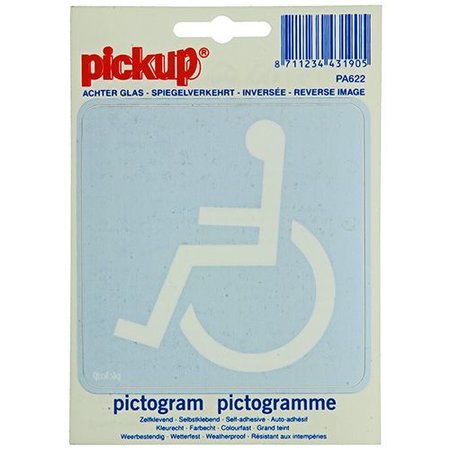 Pickup Pictogram Toegankelijk Voor Rolstoelen Zelfklevend
