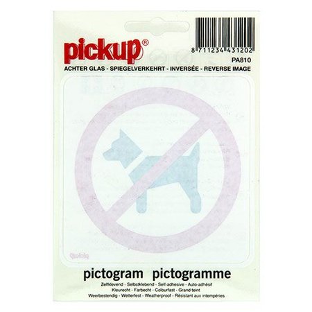 Pickup Pictogram Verboden Voor Honden Zelfklevend Glas