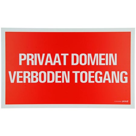 Pickup Pictogram Privaat Domein Verboden Toegang 20x33cm