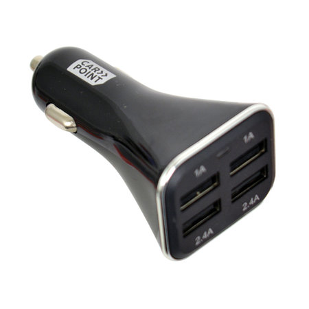 Carpoint Auto Oplader USB 12/24V Quad - 0517012