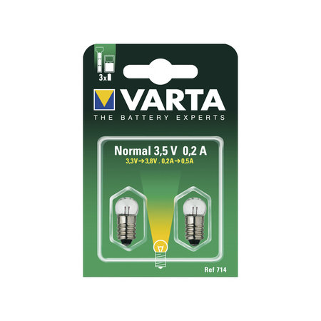 Varta 2x Vervanglamp 3,5V 0,2A