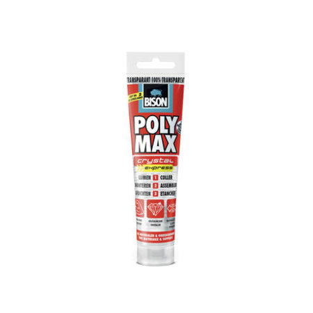Bison Poly Max Crystal Expres Montagelijm 115g Transparant