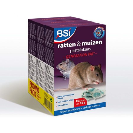 BSI Generation Pat's Pastalokaas Ratten & Muizen 15x10g (3 St.)