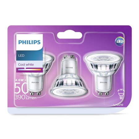 Philips LED Spot Classic GU10 4,6W 4000K (3 St.)
