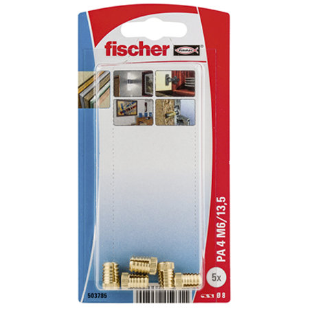 Fischer 5x Messing Plug PA4M6/13,5 - 503785