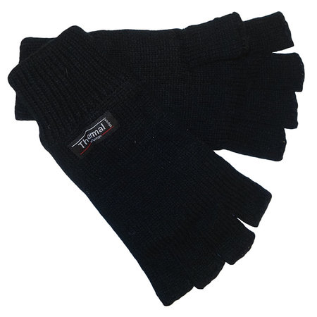 Thinsulate Zwarte Vingerloze Handschoenen