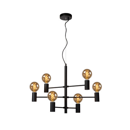 Lucide Hanglamp Leanne 6x E27 60W Zwart