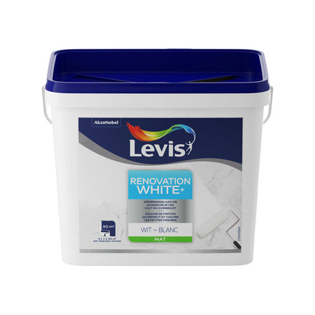 Levis Renovation White+ Wit Mat 5L