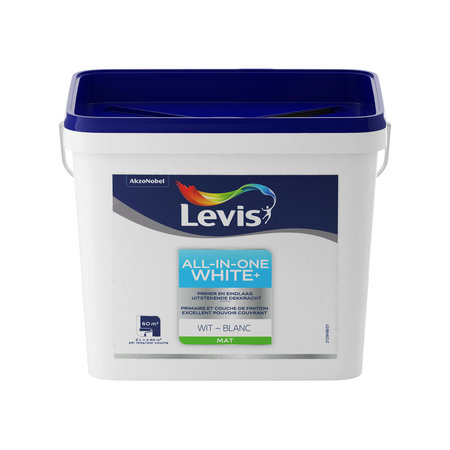 Levis All-In-One White+ Wit Mat 5L