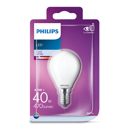 Philips LED Kogellamp E14 4,3W