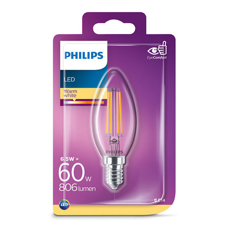 Philips LED Kaarslamp E14 6,5W