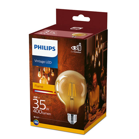 Philips LED Bollamp Vintage E27 4W