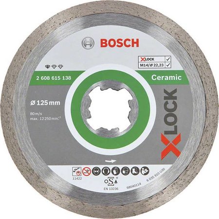 Bosch Diamantdoorslijpschijf X-LOCK Standard For Ceramic 125x1,6x7mm