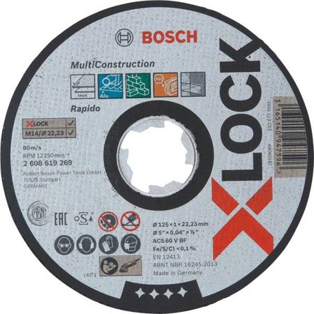 Bosch Doorslijpschijf X-LOCK Multi Material 125x1x22,23mm