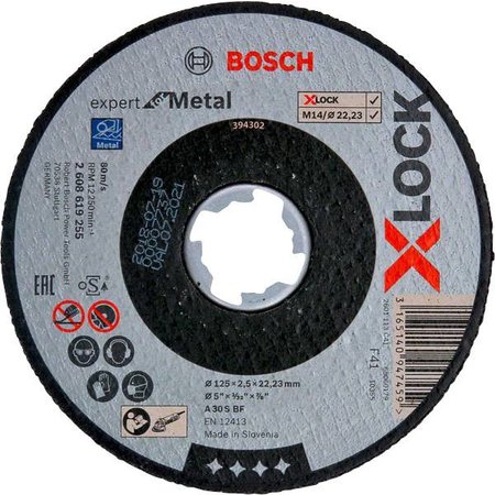 Bosch Doorslijpschijf X-LOCK Exper For Metal 125x2,5x22,23mm
