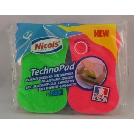 Nicols Techno Pad Schuurspons (2 St.)