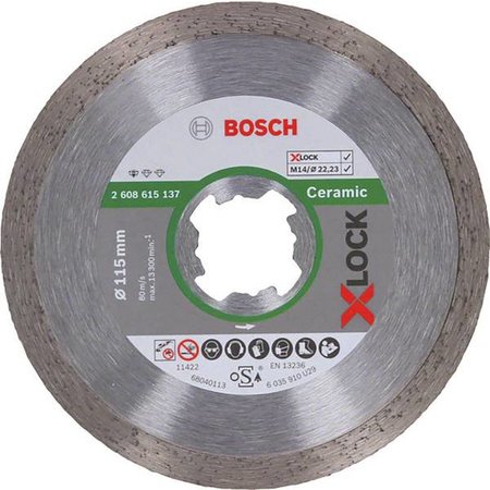Bosch Diamantdoorslijpschijf X-LOCK Standard For Ceramic 115x1,6x7mm