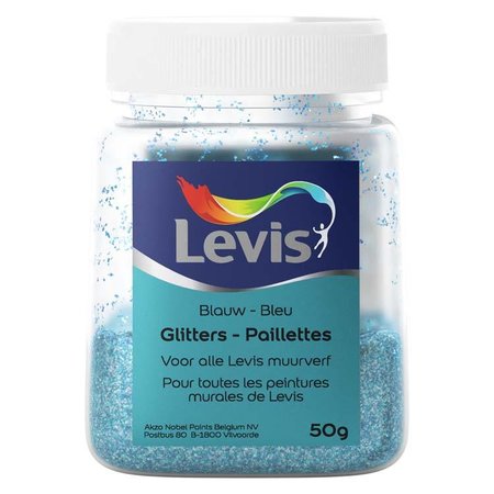 Levis Glitters Voor Muurverf Blauw 50g