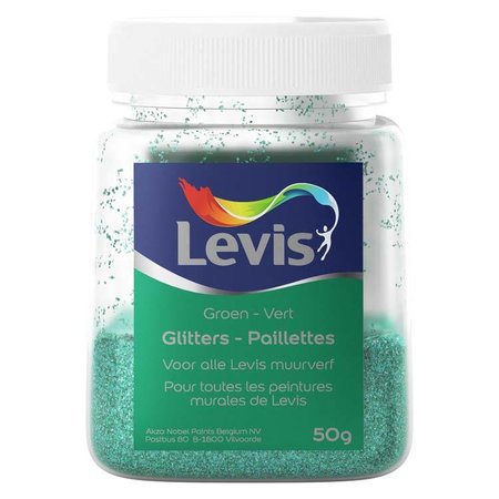 Levis Glitters Voor Muuverf Groen 50g