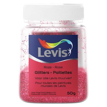 Levis Glitters Voor Muurverf Roze 50g