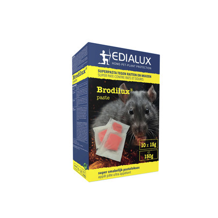 Edialux Brodilux Superpasta Tegen Ratten en Muizen 10x15g