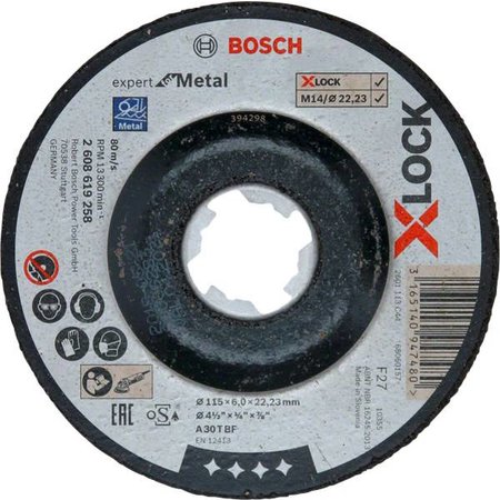 Bosch Afbraamschijf X-LOCK Expert For Metal 115x6x22,23mm