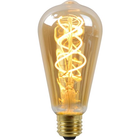 LUCIDE LED-Lamp Filament - Ø6,4cm - Dimbaar - E27 - 4,9W 2200K - Amber