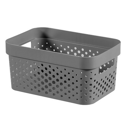 CURVER Infinity Box Dots 4,5l Donkergrijs - 100% Recycled