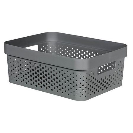 CURVER Infinity Box Dots 11l Donkergrijs - 100% Recycled