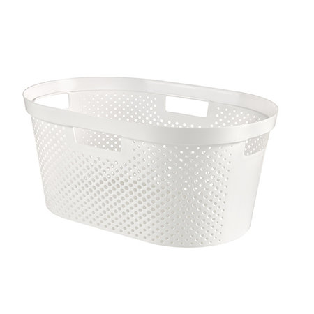 CURVER Infinity Wasmand Dots 40l Wit - 100% Recycled