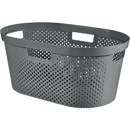 CURVER Infinity Wasmand Dots 40l Donkergrijs - 100% Recycled