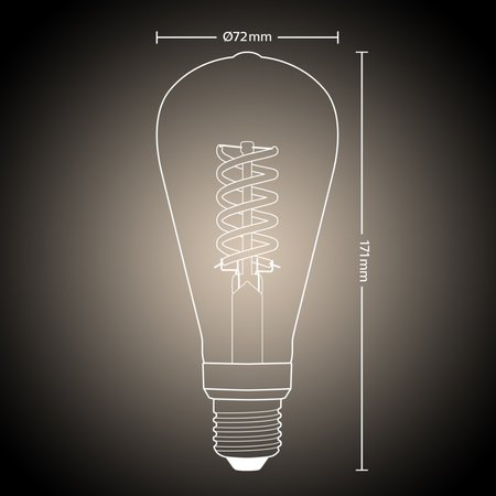PHILIPS Edisonlamp Hue E27 Filament XL Warm Wit Licht