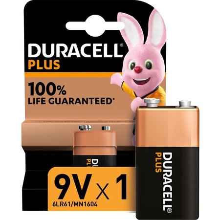 DURACELL PLUS 9V Batterij Alkaline
