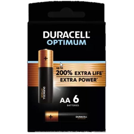 DURACELL OPTIMUM AA Batterijen Alkaline 6 Stuks