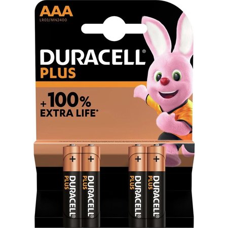 DURACELL PLUS AAA Batterijen Alkaline 4 Stuks