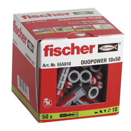 FISCHER Muurplug Duopower Ø10mm 50mm 50 Stuks