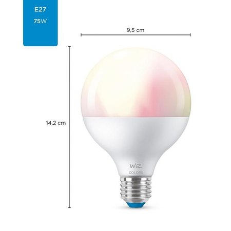 PHILIPS Ledlamp Wiz Globe G95 E27 11W Color