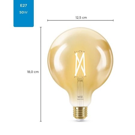 PHILIPS Ledlamp Wiz Filament Amber G120 E27 6,7W
