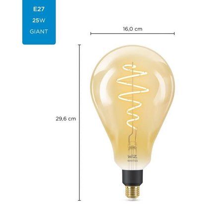 PHILIPS Ledlamp Wiz Filament Amber PS160 E27 6,5W