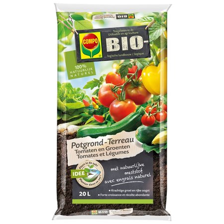COMPO Bio Potgrond Tomaten en Groenten 20l